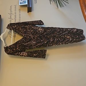 Jennifer Lopez Animal Print with Full Length Goldtone Zipper down back.